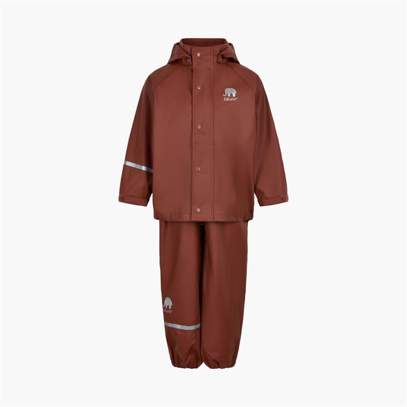Celavi Kinderen Celavie Effen PU Basis Regenpak Set Tortoise Shell