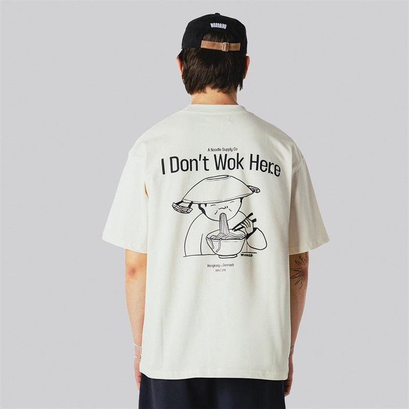 Woodbird Heren Baine Wok T-shirt Off White