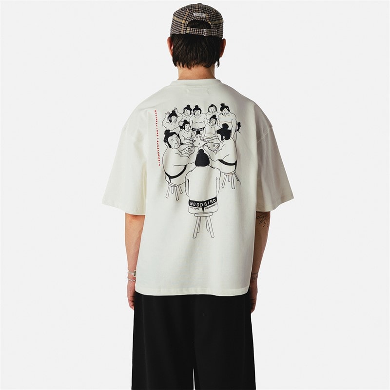 Woodbird Heren Beam Suma T-shirt Off White