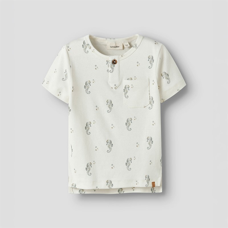 Lil' Atelier Jongens Gayo T-shirt Coconut Milk