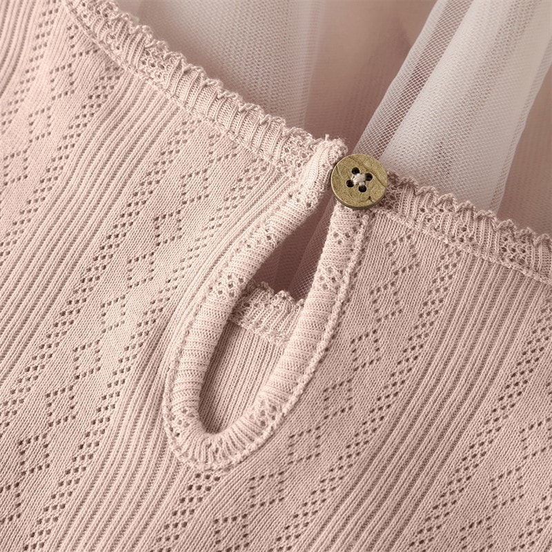 Lil' Atelier Meisjes Fanella Tule Jurk Peach Whip - Afbeelding 3