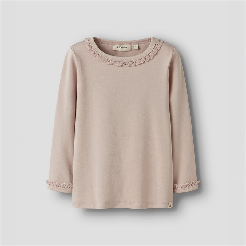 Lil' Atelier Meisjes Layo Lange Mouwen Top Peach Whip
