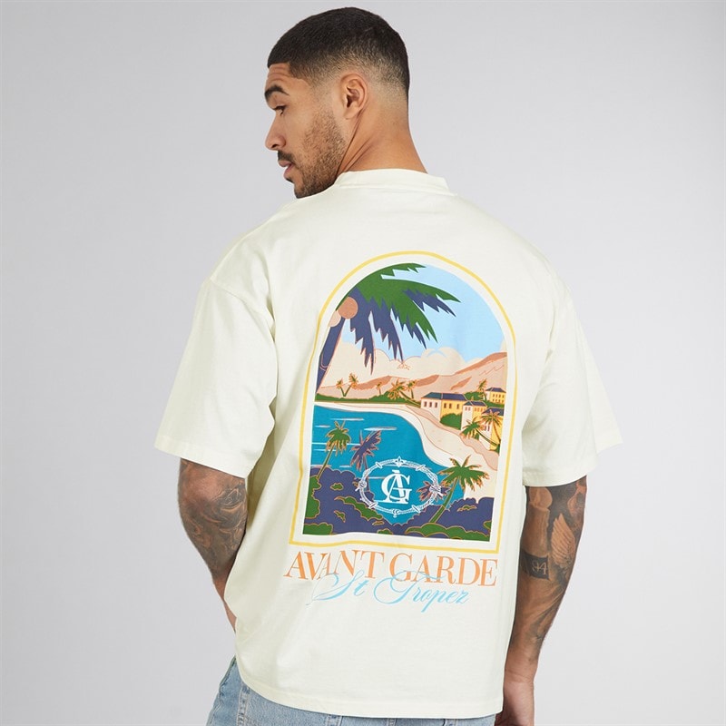 Avant Garde Heren Terrain T-shirt Off White - Afbeelding 3
