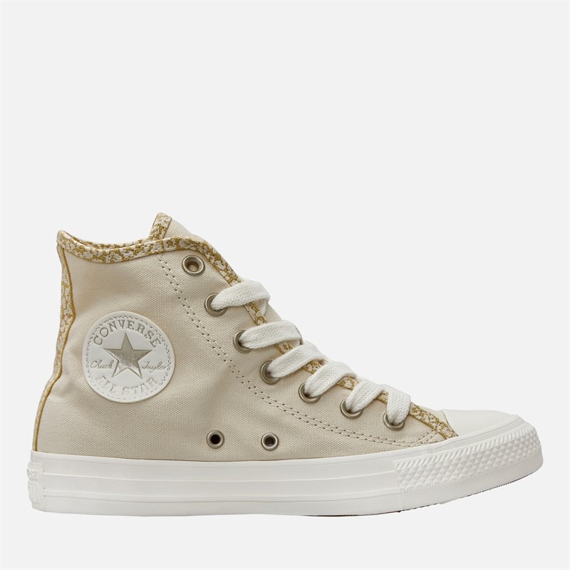 Converse Dames Chuck Taylor All Star Hi Leopard Sneakers Natural Ivory/Light Gold/Egret