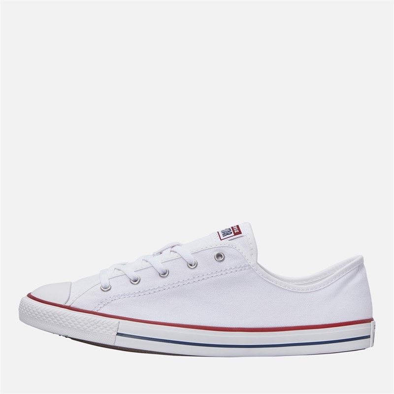 Converse Dames Chuck Taylor All Star Dainty Canvas Sneakers Wit/Rood/Blauw