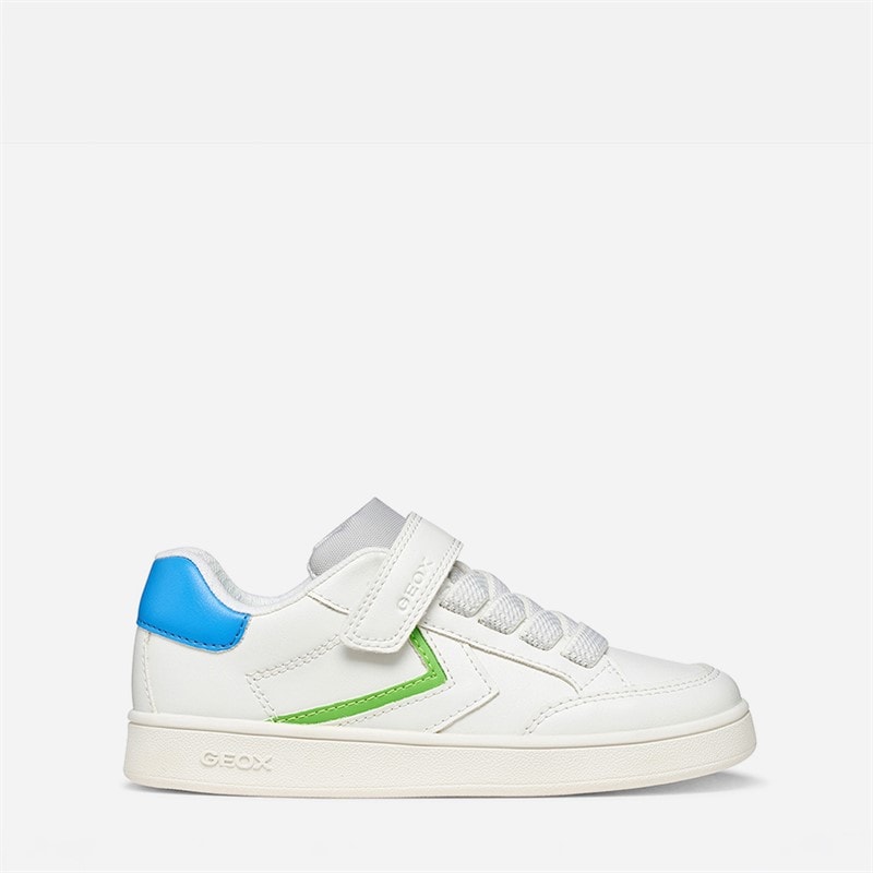 GEOX Jongens Eclyper Sneakers Wit/Lichtgroen Wit/Lt Green
