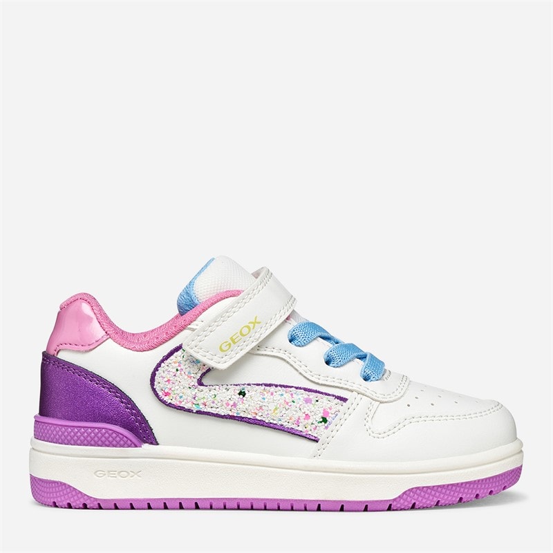 GEOX Baby Meisjes Washiba Sneakers Wit/Donkerpaars Wit/Dk Purple