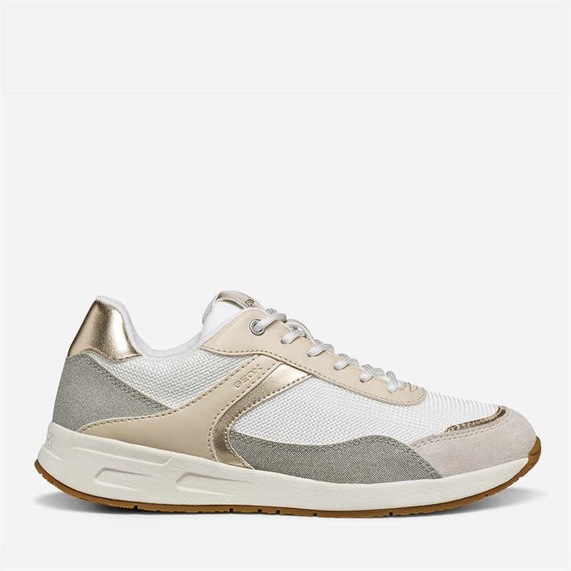 GEOX Dames Bulmya Sneakers Papyrus/Wit