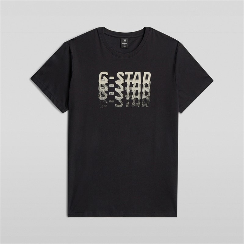 G-STAR Heren vervaagd T-shirt Zwart