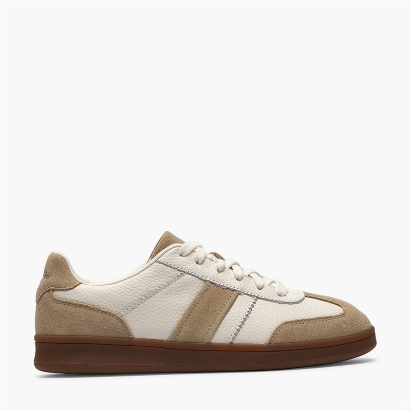 Clarks Dames Seco Speed Trainers wit Combi Leather