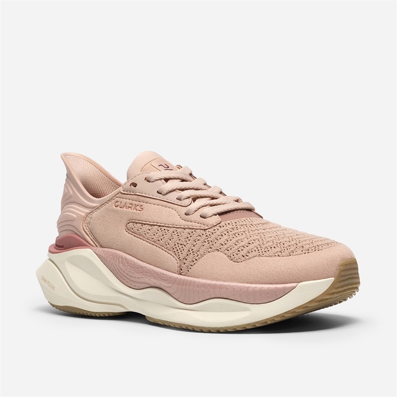 Clarks Dames Pace Trainers Pink Combi - Afbeelding 4