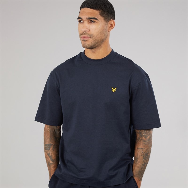 Lyle And Scott Vintage Heren Oversized 1874 T-shirt Dark Navy