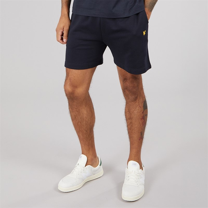 Lyle And Scott Vintage Heren Wijde Shorts Dark Navy