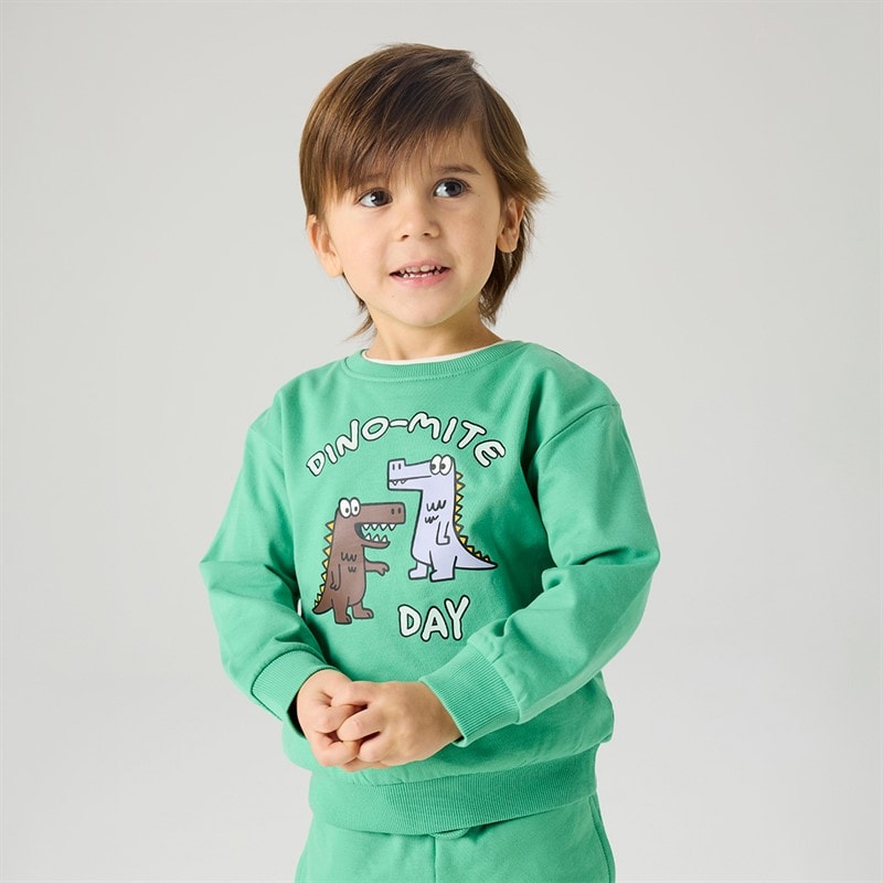 Name It Jongens Mini Dakkian sweater Green Spruce