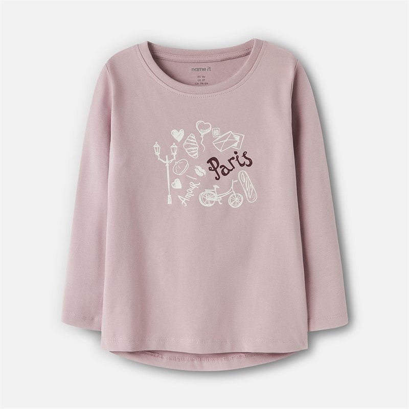 Name It Meisjes Vix Lange Mouw Top Keepsake Lilac