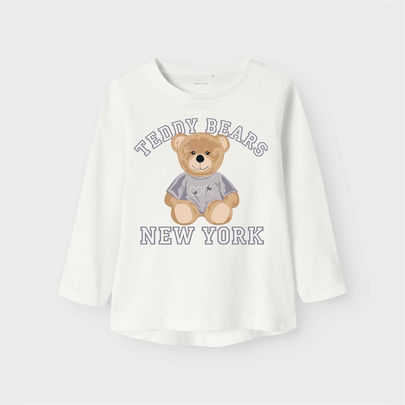 Name It Meisjes Paars Lange Mouw Top Cloud Dancer