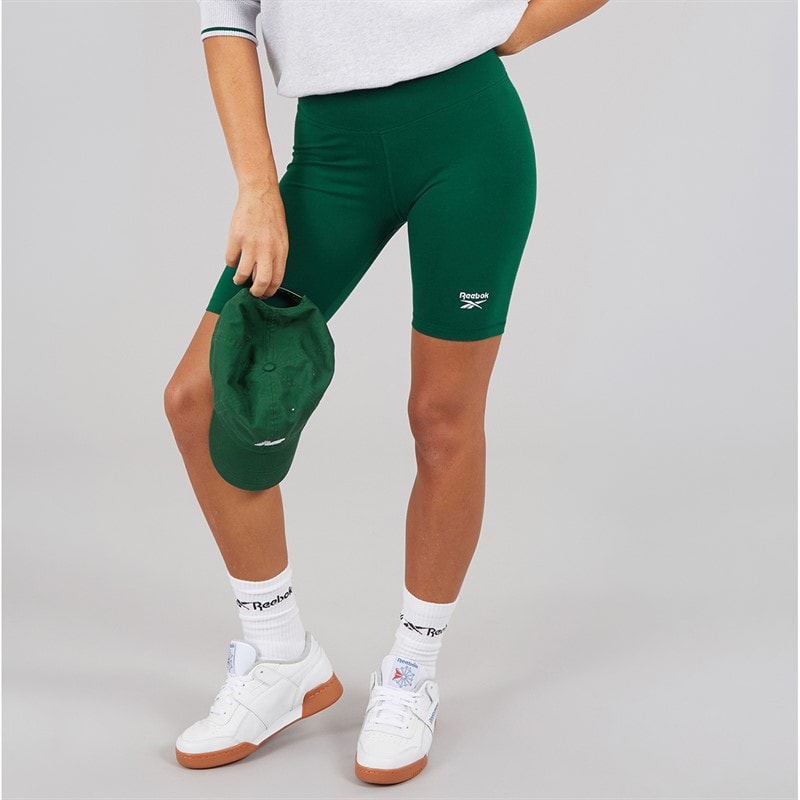 Reebok Dames Reebok Identity Small Logo Fitted Shorts Collegiate Green