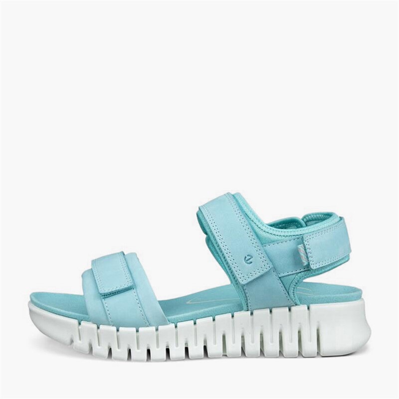 ECCO Dames Gruuv Sol Nubuck Enkelband Sandalen Aquatic