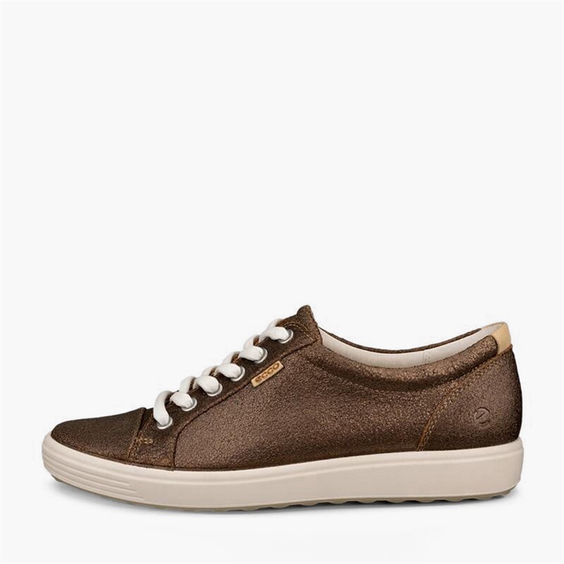 ECCO Dames Zachte VII Nubuck Sneakers Bronze Antique